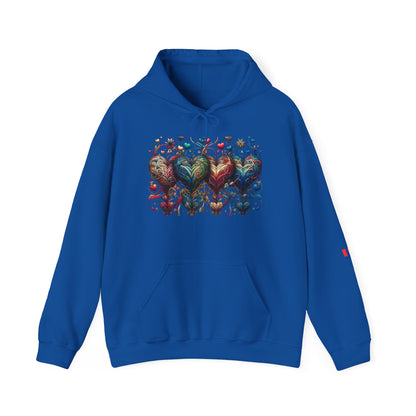 Love-Struck Hearts Hoodie - Ultra-Soft Unisex Comfort That Steals Hearts