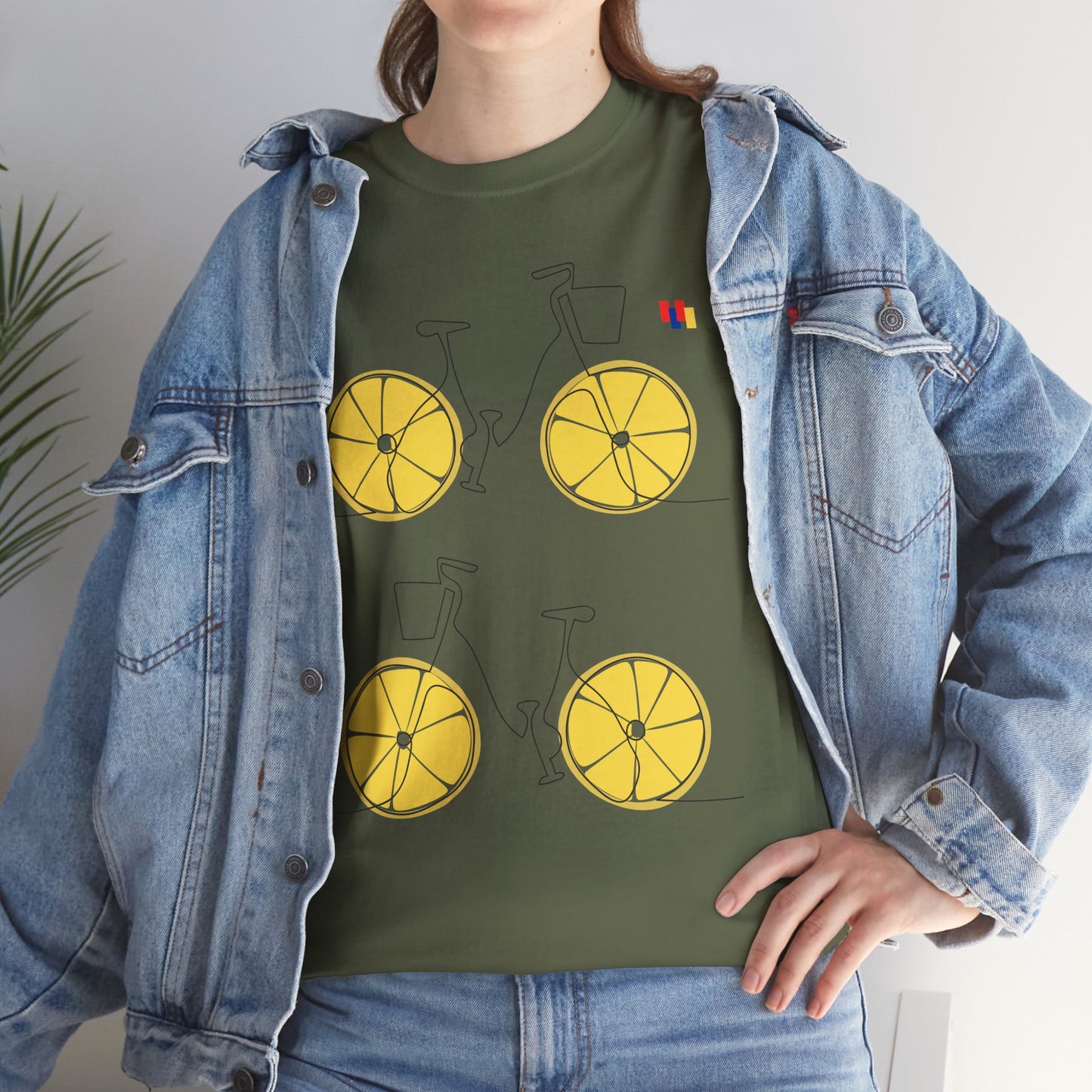 Lemon Bicycle Unisex Heavy Cotton Tee - Fun Graphic Shirt for Cyclists