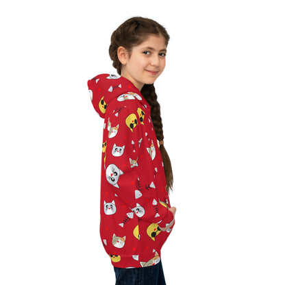 Adorable Cat Hoodie for Kids - Cozy Animal Print Sweatshirt That Kids Love