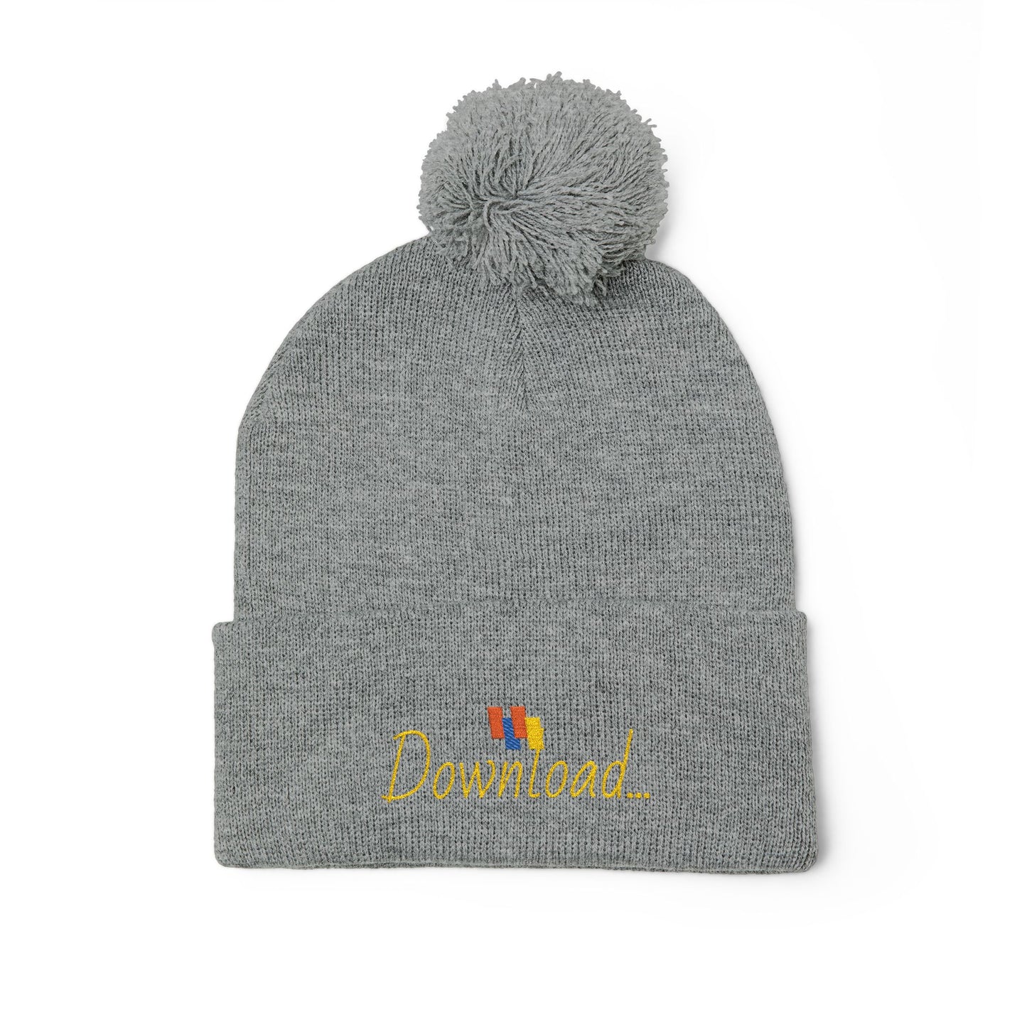Premium Embroidered Pom-Pom Winter Beanie - Cozy Knit Cap for Ultimate Warmth & Style