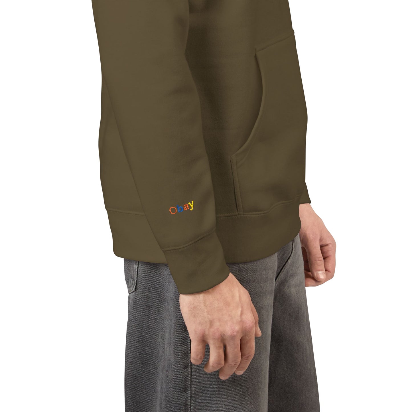 Obay Soft Peach Embroidered Fleece Hoodie | Cozy Unisex Layer for Spring Style & Everyday Comfort