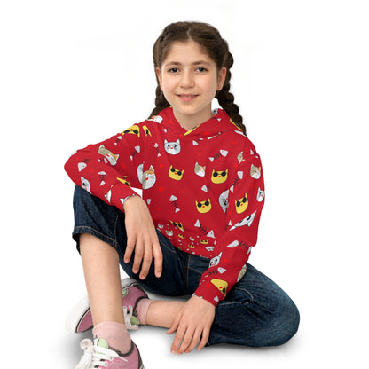 Adorable Cat Hoodie for Kids - Cozy Animal Print Sweatshirt That Kids Love