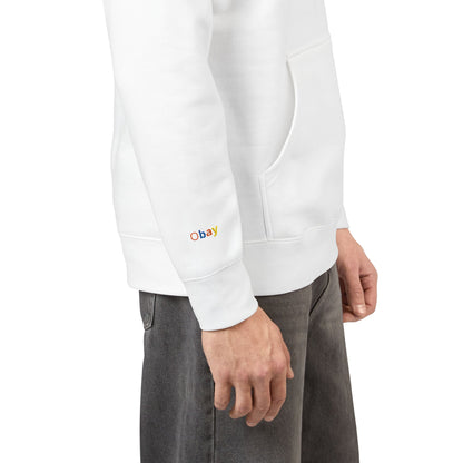 Obay Soft Peach Embroidered Fleece Hoodie | Cozy Unisex Layer for Spring Style & Everyday Comfort