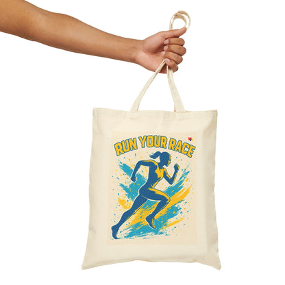 Premium Cotton Canvas Tote Bag - Eco-Friendly Reusable Shopping Bag