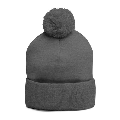 Premium Embroidered Pom-Pom Winter Beanie - Cozy Knit Cap for Ultimate Warmth & Style