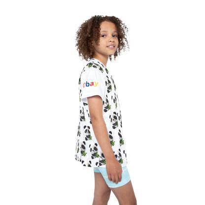 Panda Print Kids Sports Jersey - Adorable Athletic Tee for Playtime