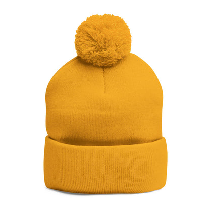Premium Embroidered Pom-Pom Winter Beanie - Cozy Knit Cap for Ultimate Warmth & Style