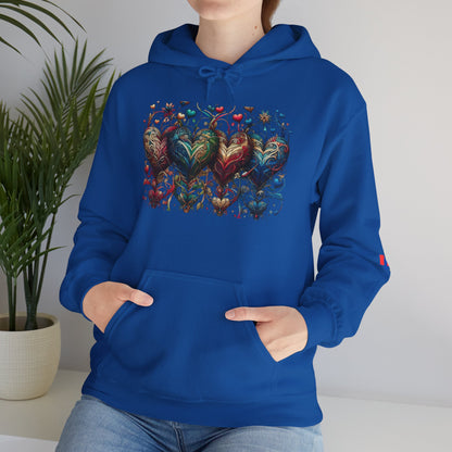 Love-Struck Hearts Hoodie - Ultra-Soft Unisex Comfort That Steals Hearts