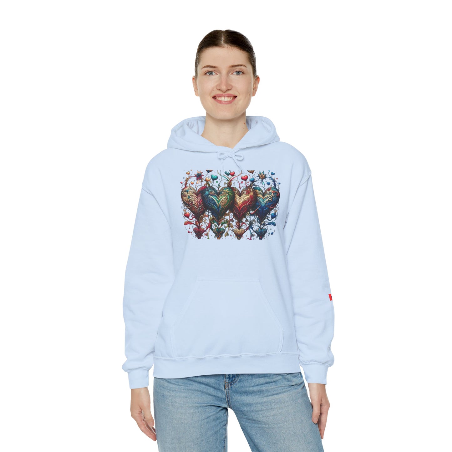 Love-Struck Hearts Hoodie - Ultra-Soft Unisex Comfort That Steals Hearts