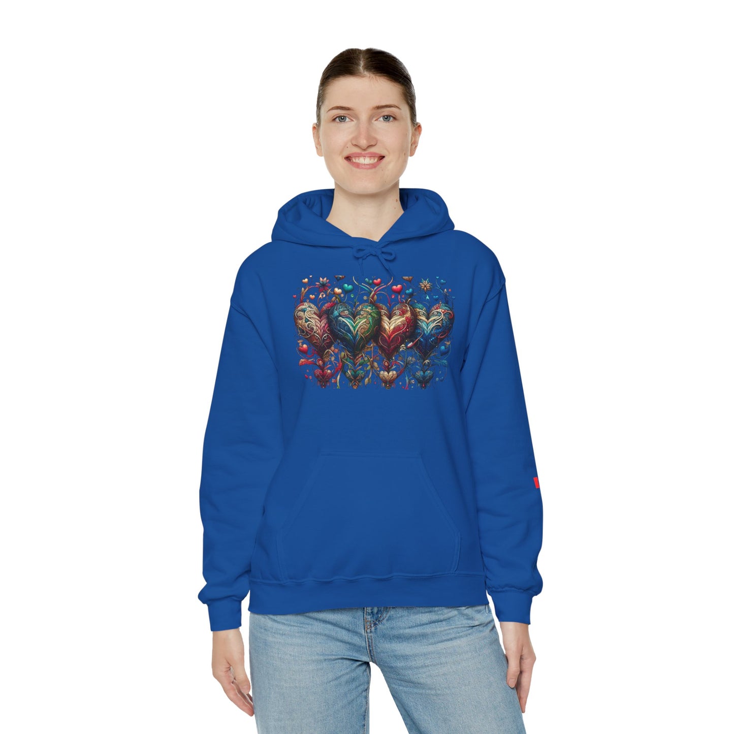 Love-Struck Hearts Hoodie - Ultra-Soft Unisex Comfort That Steals Hearts