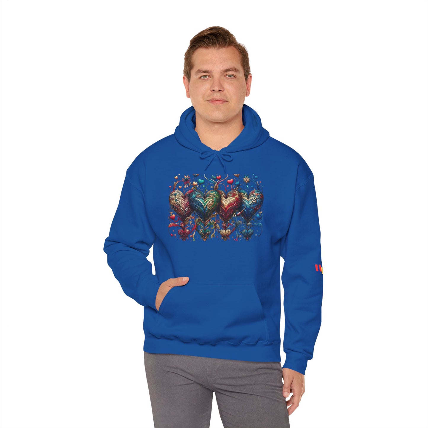 Love-Struck Hearts Hoodie - Ultra-Soft Unisex Comfort That Steals Hearts