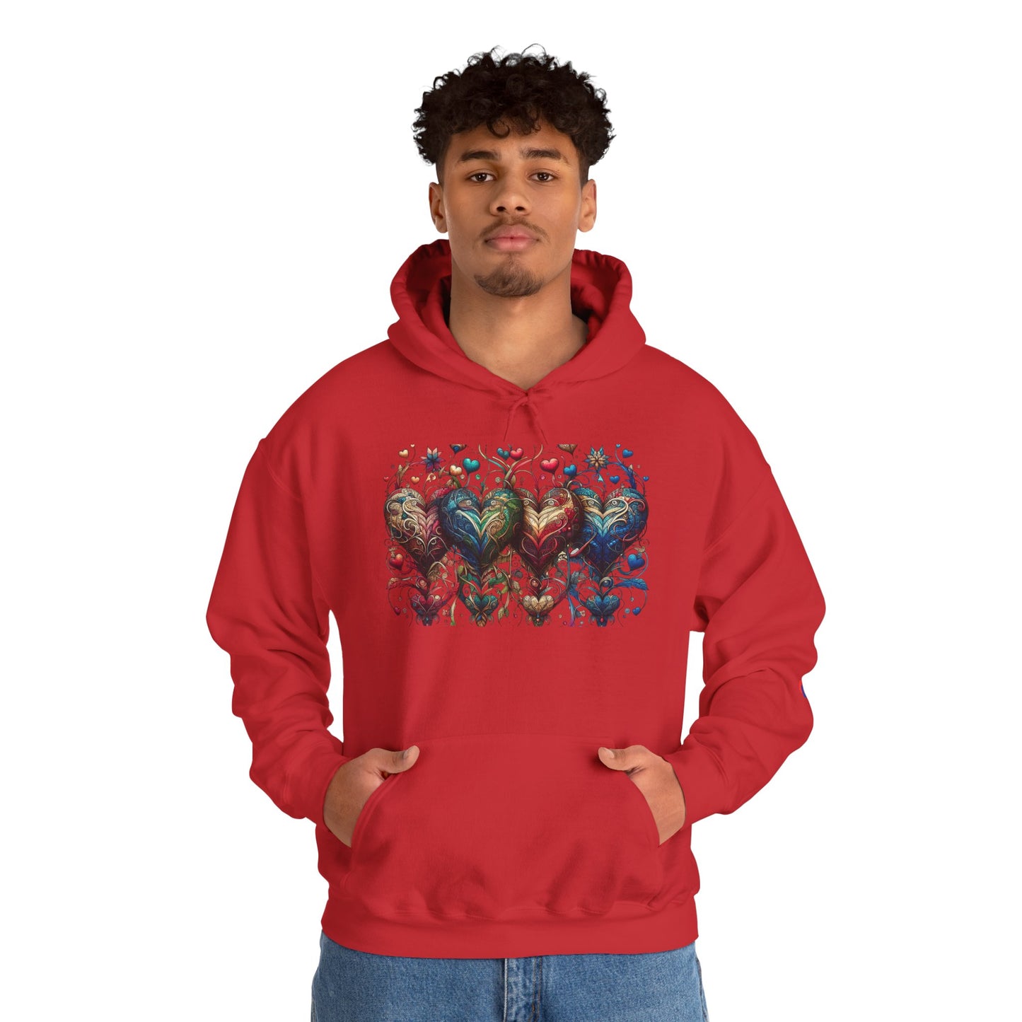 Love-Struck Hearts Hoodie - Ultra-Soft Unisex Comfort That Steals Hearts