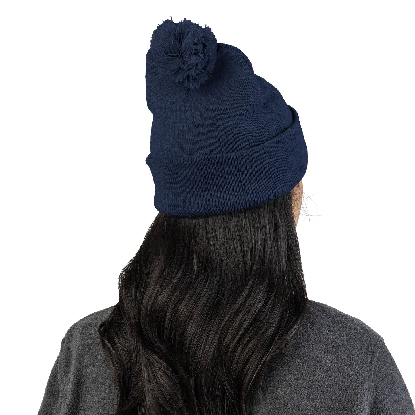Premium Embroidered Pom-Pom Winter Beanie - Cozy Knit Cap for Ultimate Warmth & Style