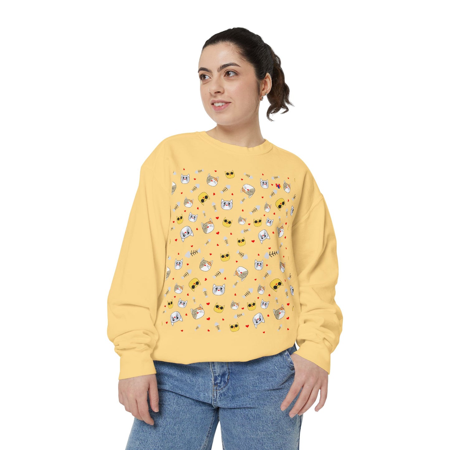 Adorable Cat Lover's Dream Sweatshirt - Ultra-Cozy Unisex Design