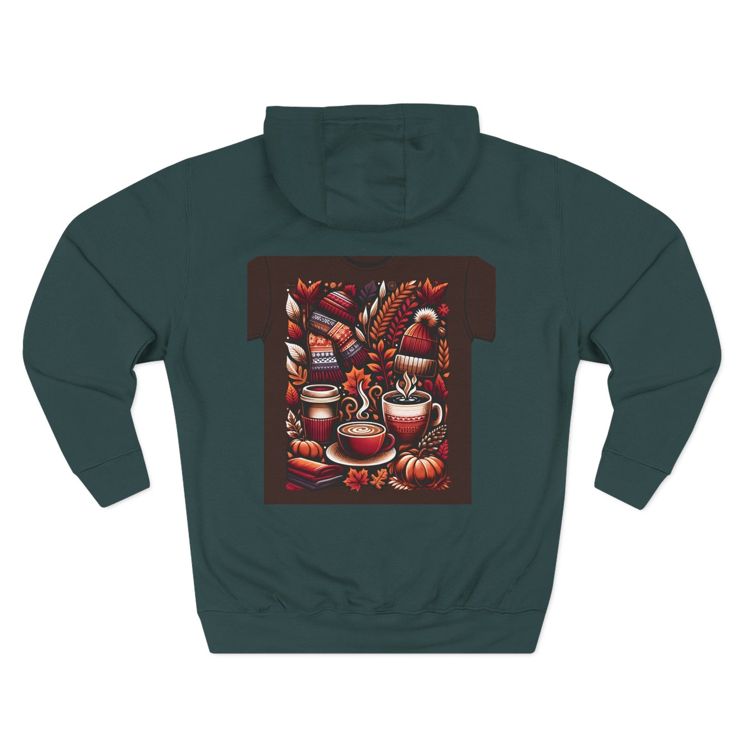 Ultimate Cozy Autumn Hoodie - Three-Panel Fleece Design Perfect for Fall & Thanksgiving