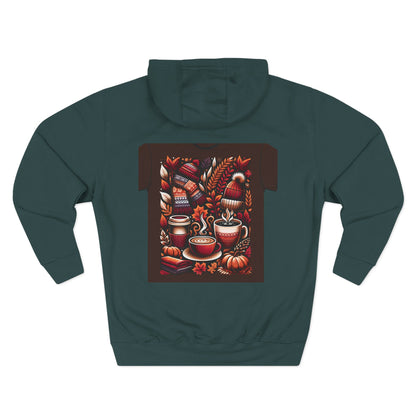 Ultimate Cozy Autumn Hoodie - Three-Panel Fleece Design Perfect for Fall & Thanksgiving