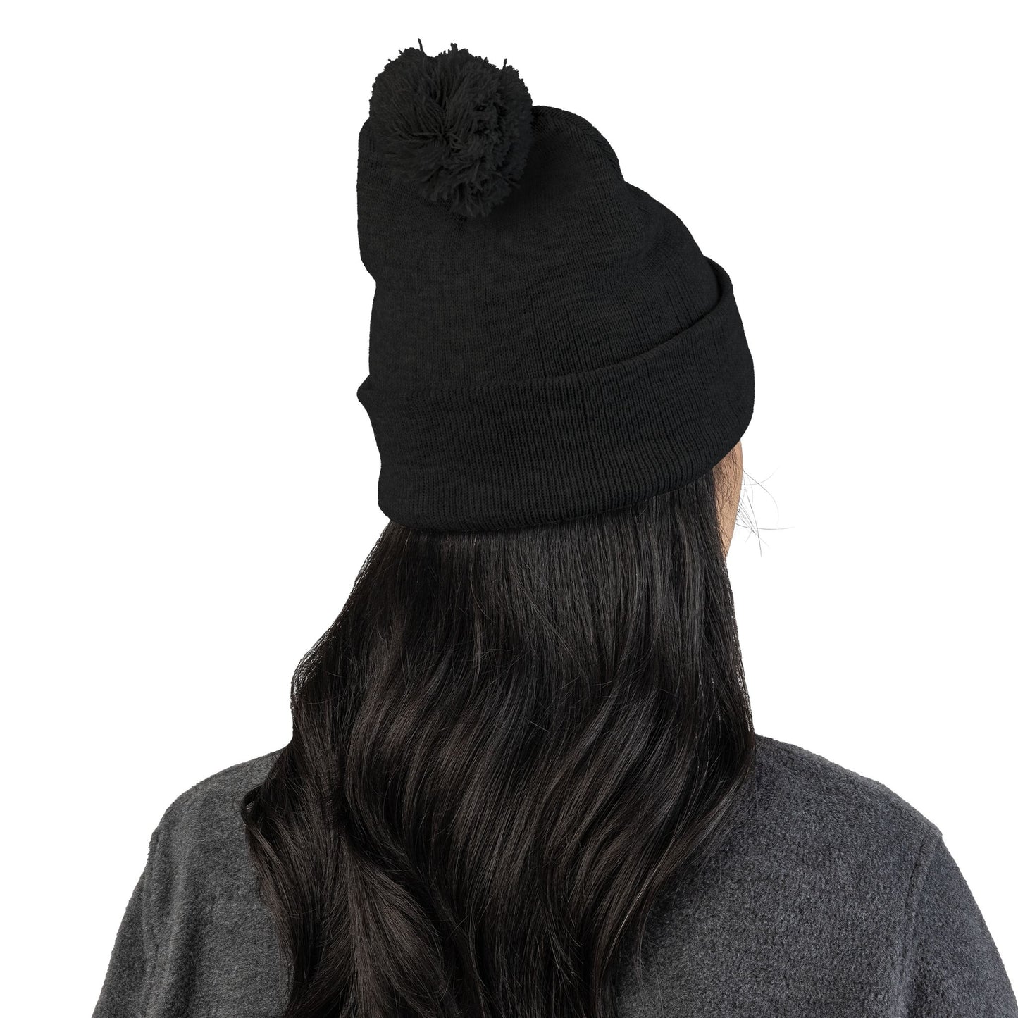 Premium Embroidered Pom-Pom Winter Beanie - Cozy Knit Cap for Ultimate Warmth & Style