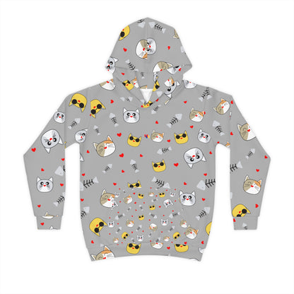 Vibrant Silver Kids Hoodie - Ultra-Soft Premium Cotton Pullover