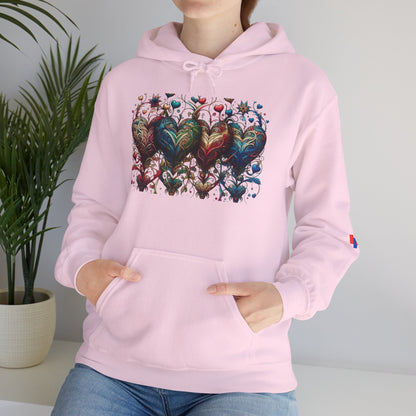 Love-Struck Hearts Hoodie - Ultra-Soft Unisex Comfort That Steals Hearts