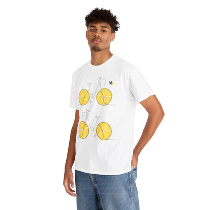 Lemon Bicycle Unisex Heavy Cotton Tee - Fun Graphic Shirt for Cyclists