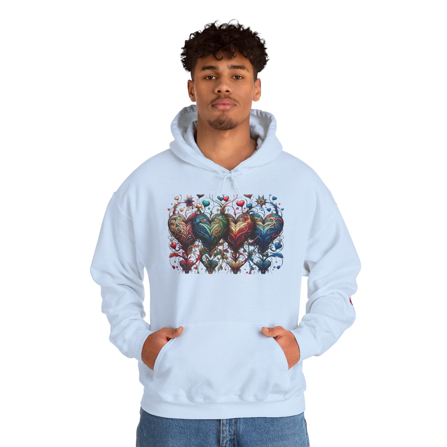 Love-Struck Hearts Hoodie - Ultra-Soft Unisex Comfort That Steals Hearts