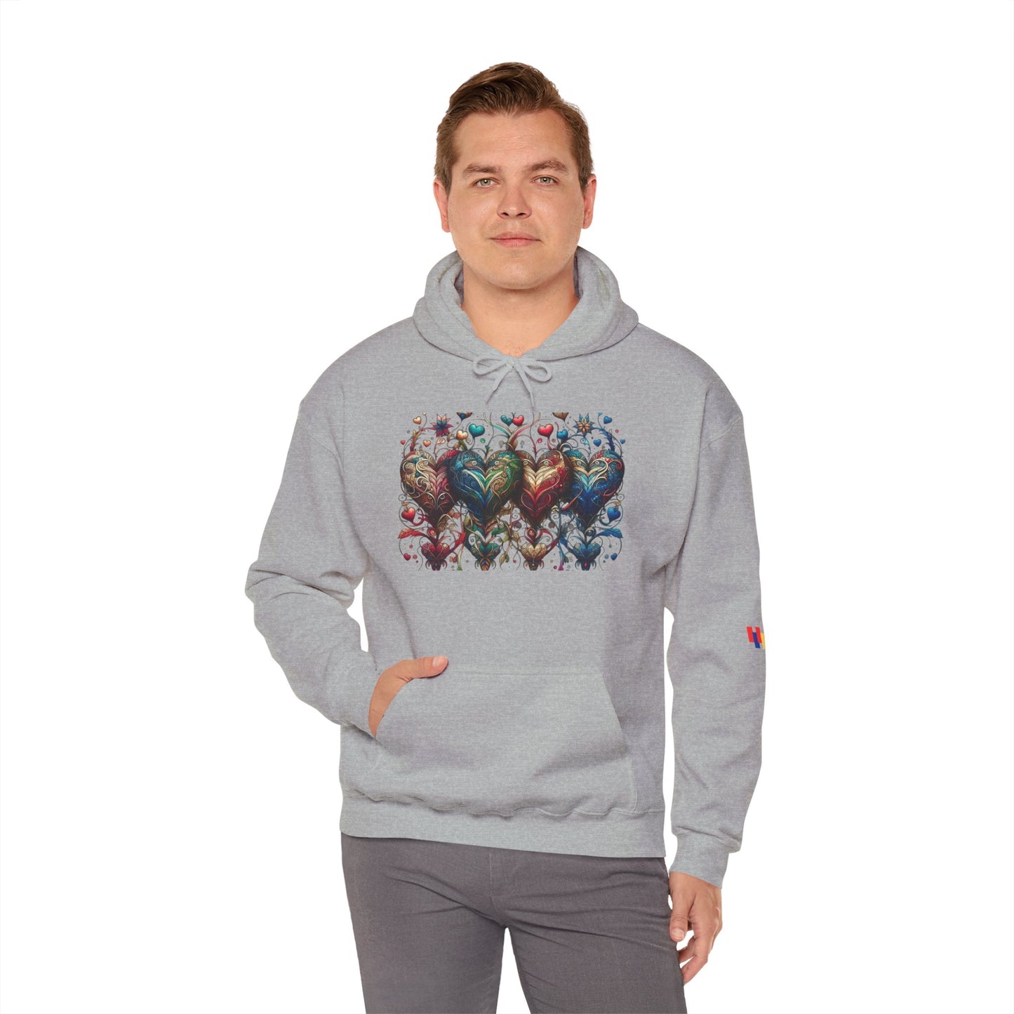 Love-Struck Hearts Hoodie - Ultra-Soft Unisex Comfort That Steals Hearts