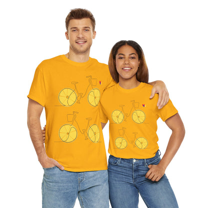 Lemon Bicycle Unisex Heavy Cotton Tee - Fun Graphic Shirt for Cyclists