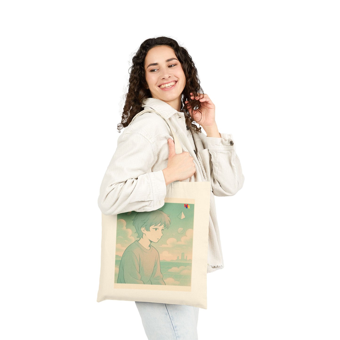 Premium Cotton Canvas Tote Bag - Eco-Friendly Reusable Shopping Bag