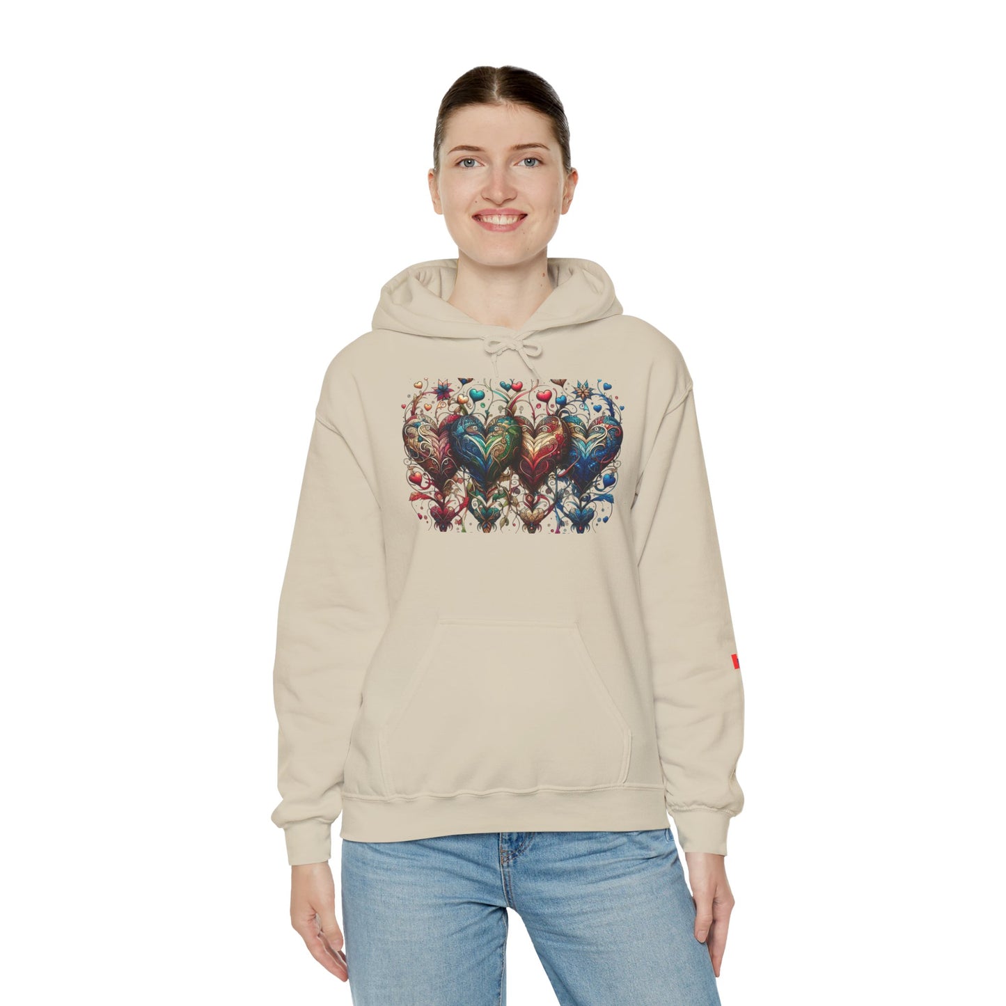 Love-Struck Hearts Hoodie - Ultra-Soft Unisex Comfort That Steals Hearts