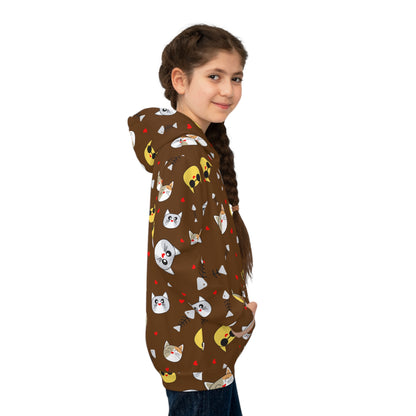 Adorable Cat Hoodie for Kids - Super Soft & Cozy Animal Print Sweatshirt