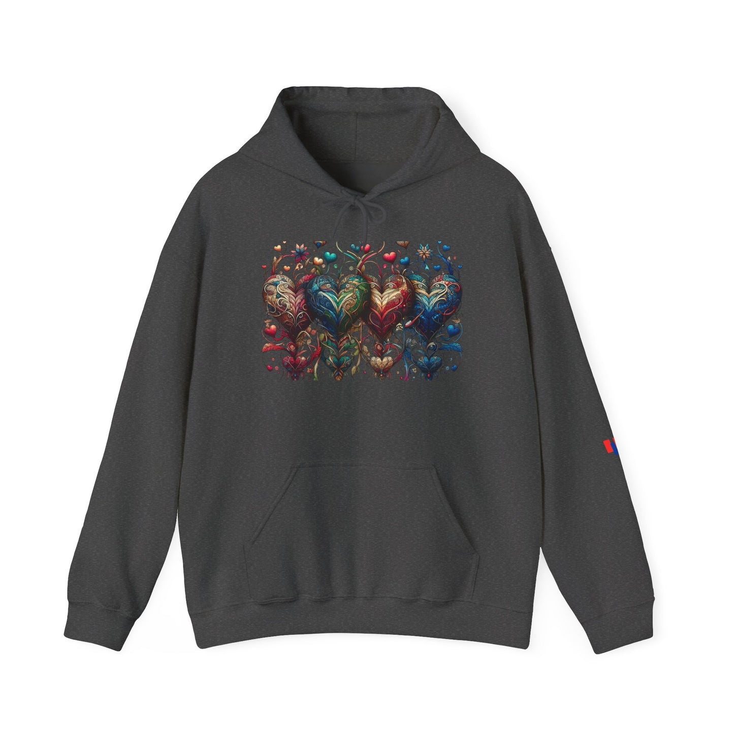 Love-Struck Hearts Hoodie - Ultra-Soft Unisex Comfort That Steals Hearts