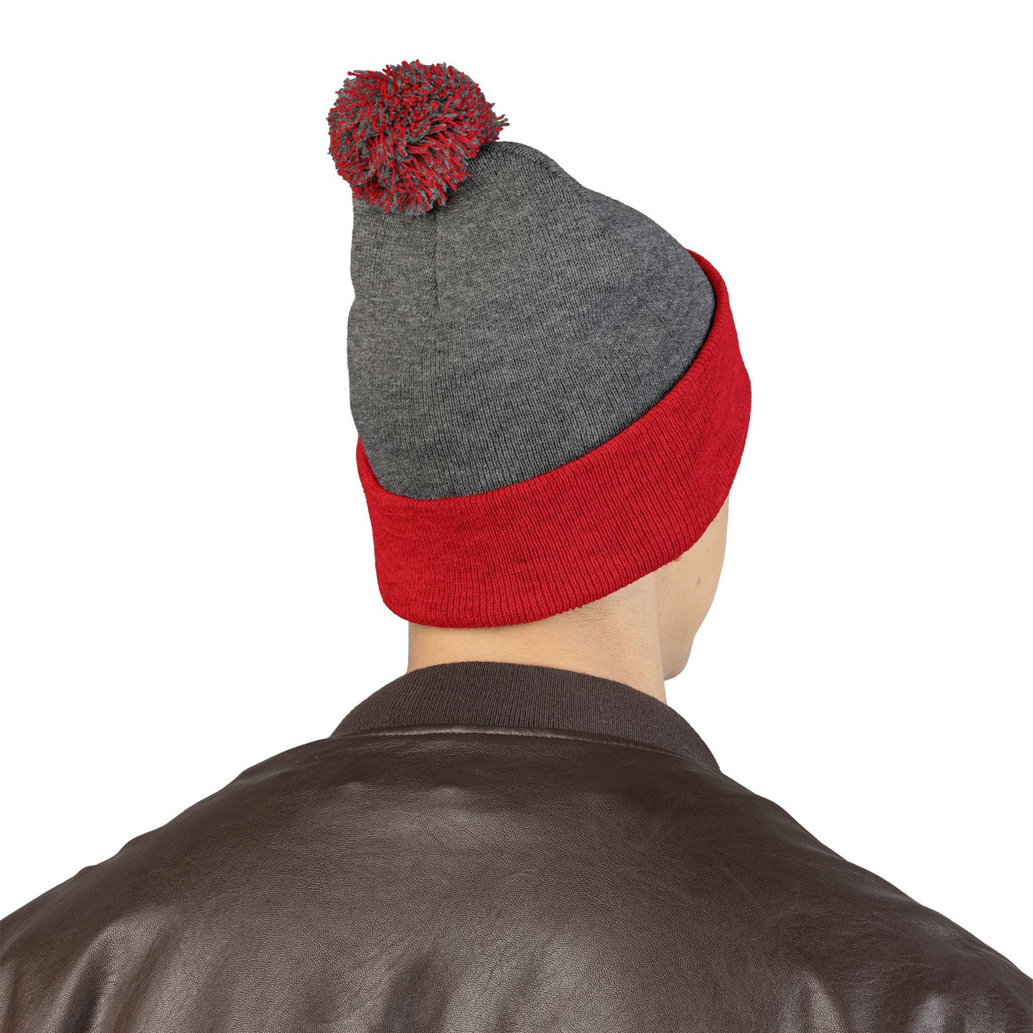 Premium Embroidered Pom-Pom Winter Beanie - Cozy Knit Cap for Ultimate Warmth & Style