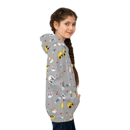 Vibrant Silver Kids Hoodie - Ultra-Soft Premium Cotton Pullover
