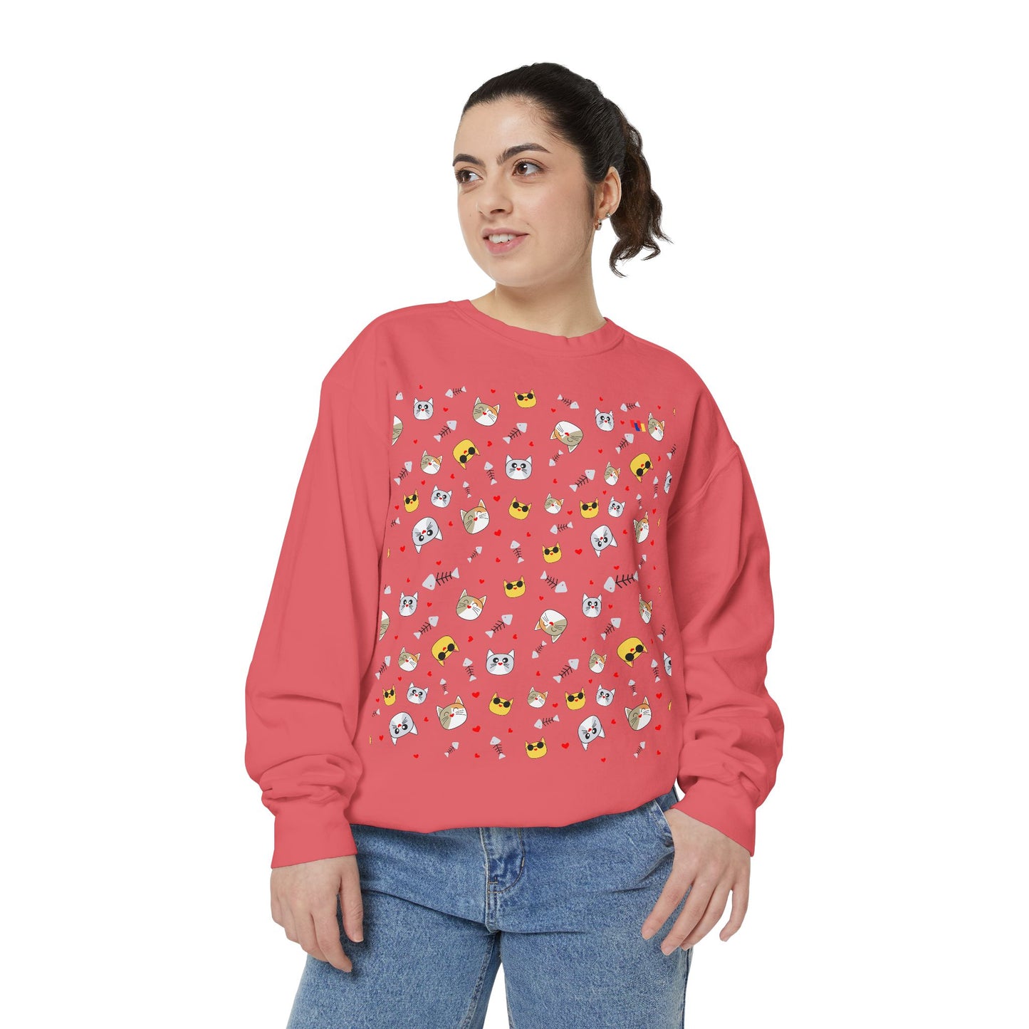 Adorable Cat Lover's Dream Sweatshirt - Ultra-Soft Garment-Dyed Comfort