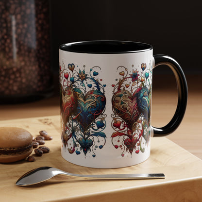 Romantic Heart Coffee Mug - Perfect for Coffee Lovers