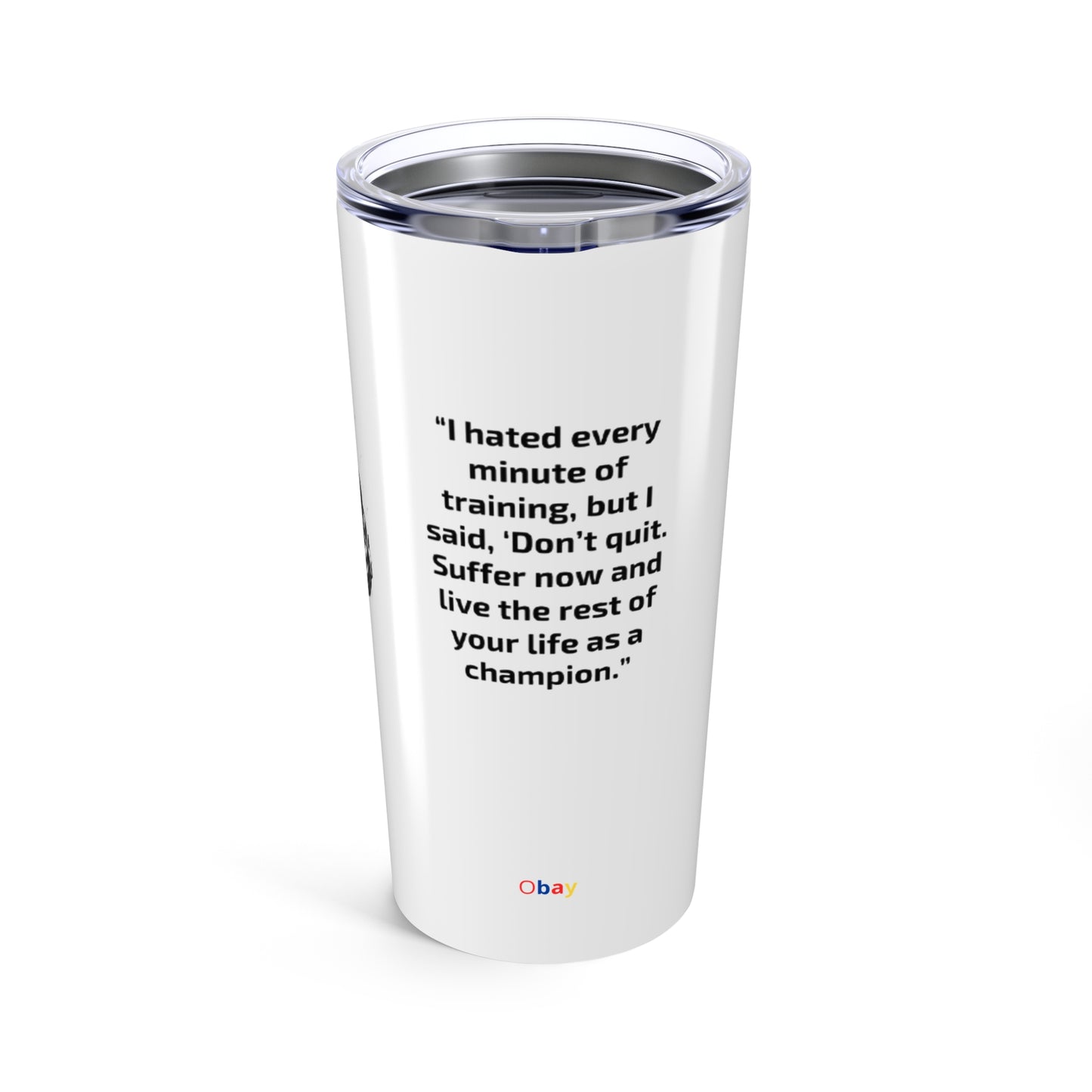 Champion Motivational Tumbler | 20oz Insulated Travel Mug with Inspirational Quotes