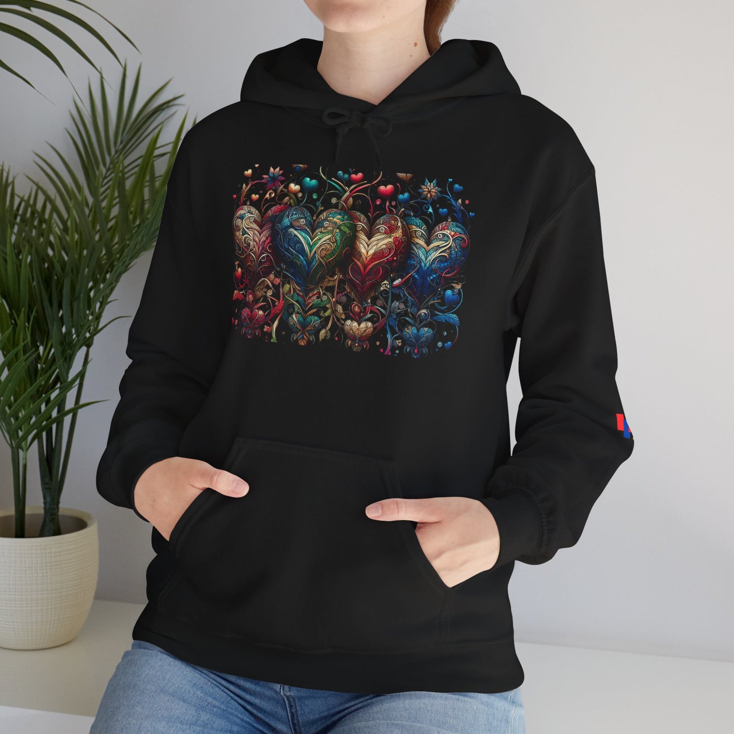 Love-Struck Hearts Hoodie - Ultra-Soft Unisex Comfort That Steals Hearts