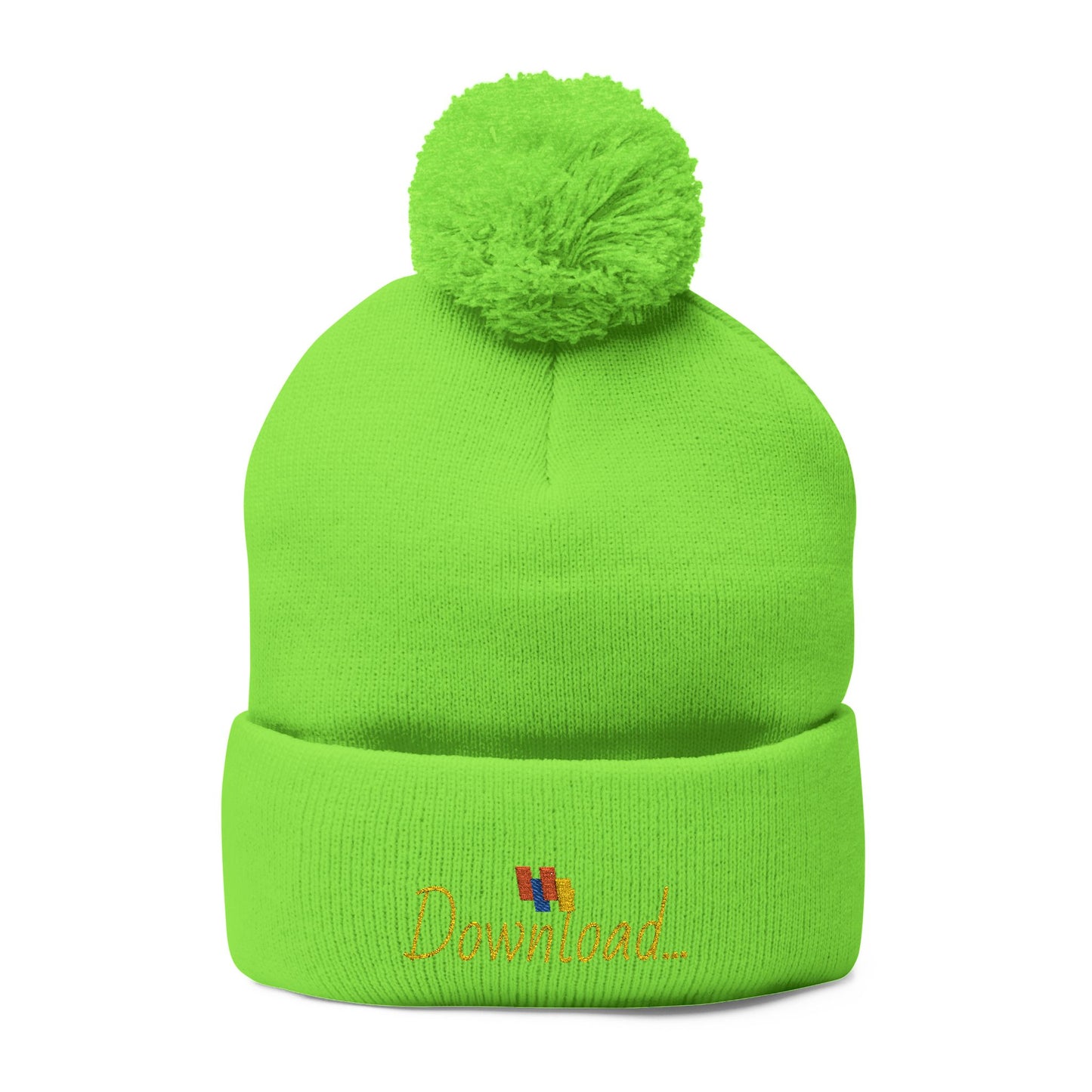Premium Embroidered Pom-Pom Winter Beanie - Cozy Knit Cap for Ultimate Warmth & Style