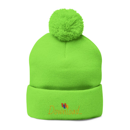 Premium Embroidered Pom-Pom Winter Beanie - Cozy Knit Cap for Ultimate Warmth & Style