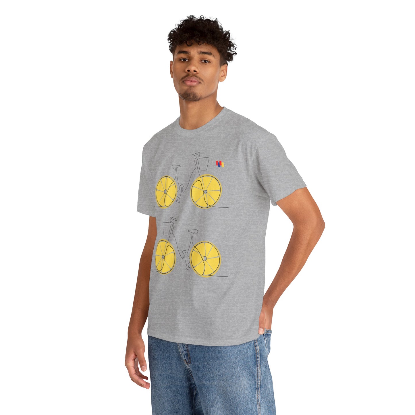 Lemon Bicycle Unisex Heavy Cotton Tee - Fun Graphic Shirt for Cyclists