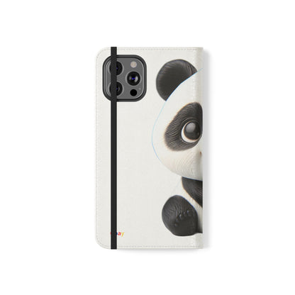 PandaPal Cute Panda Flip Case - Stylish Protection for Kids' Phones, Perfect Gift for Animal Lovers