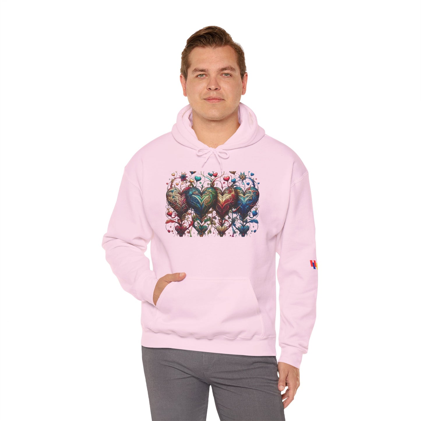 Love-Struck Hearts Hoodie - Ultra-Soft Unisex Comfort That Steals Hearts