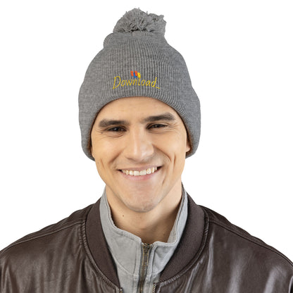 Premium Embroidered Pom-Pom Winter Beanie - Cozy Knit Cap for Ultimate Warmth & Style