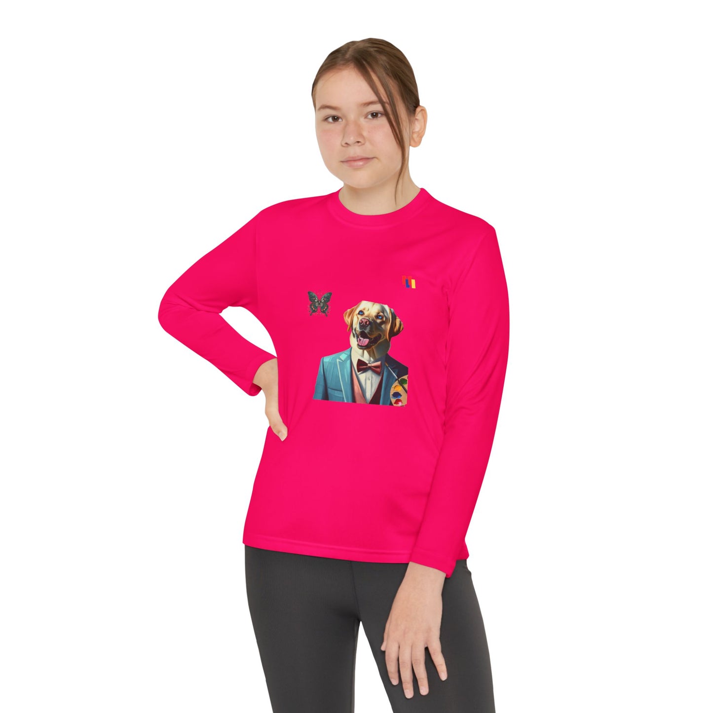 Paws Claws Youth Dog-Themed Long Sleeve Tee - Fun Gift for Animal Lovers, Perfect for Everyday Wear