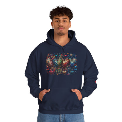 Love-Struck Hearts Hoodie - Ultra-Soft Unisex Comfort That Steals Hearts
