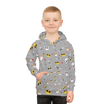 Vibrant Silver Kids Hoodie - Ultra-Soft Premium Cotton Pullover