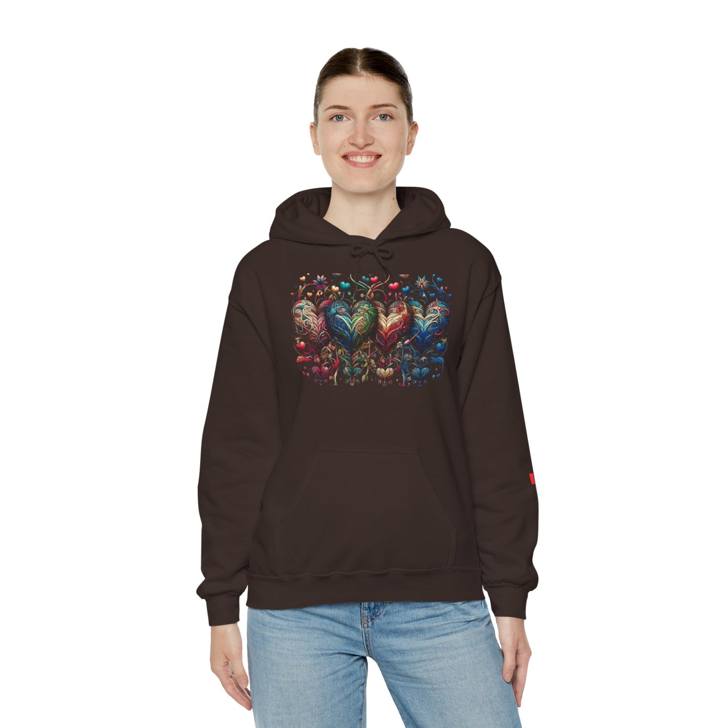 Love-Struck Hearts Hoodie - Ultra-Soft Unisex Comfort That Steals Hearts