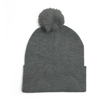 Premium Embroidered Pom-Pom Winter Beanie - Cozy Knit Cap for Ultimate Warmth & Style