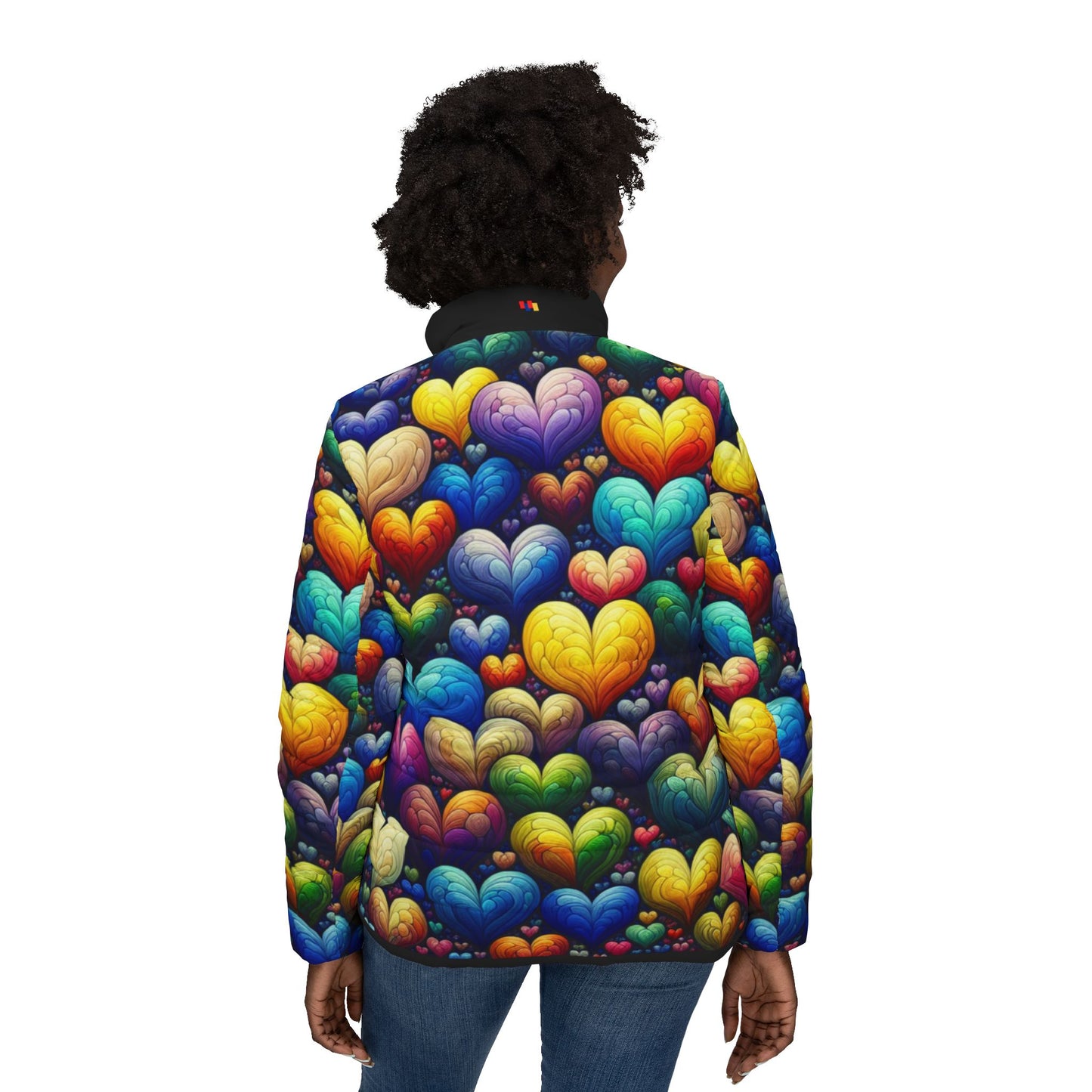 Heart Print Puffer Jacket - Cozy Winter Style That Spreads Joy