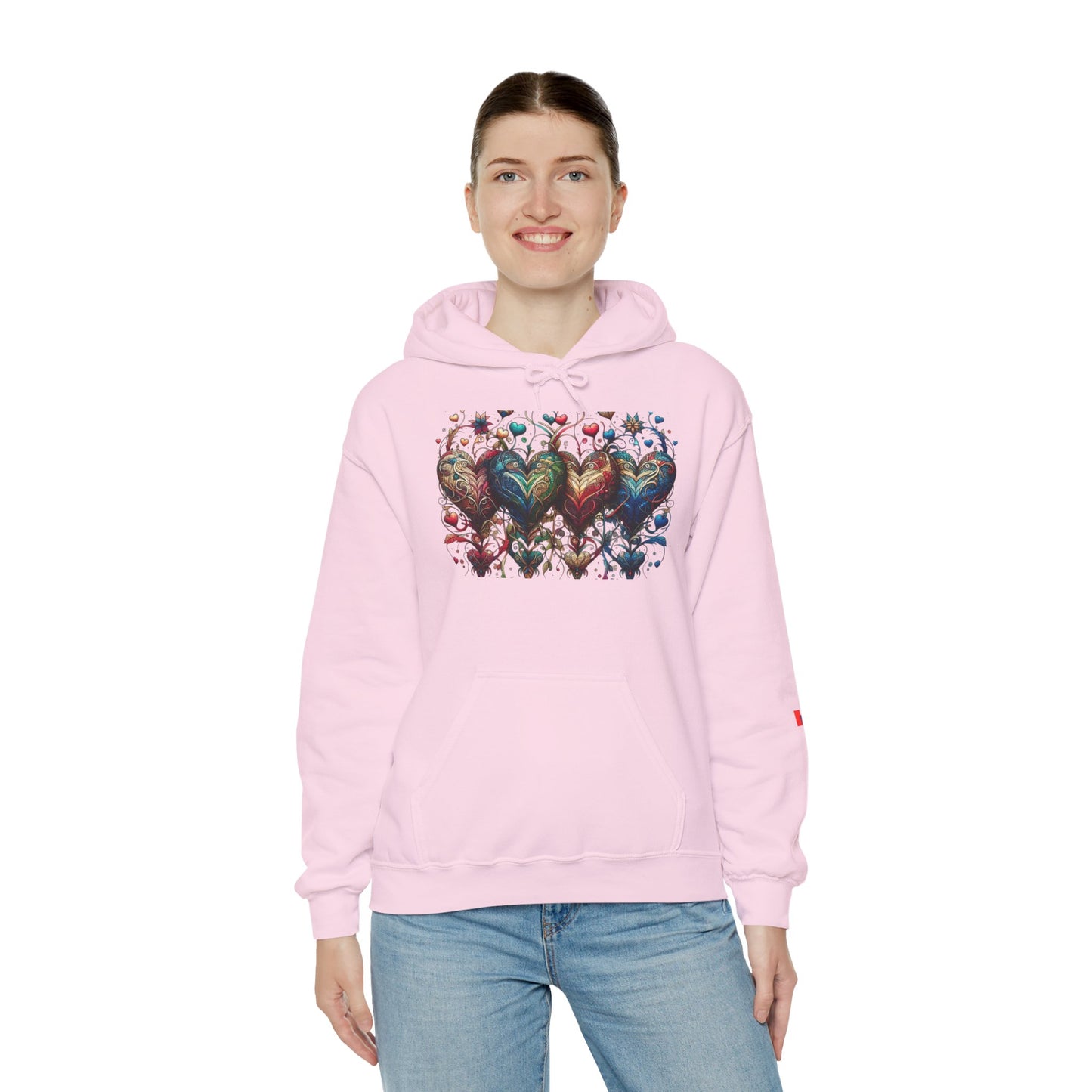 Love-Struck Hearts Hoodie - Ultra-Soft Unisex Comfort That Steals Hearts
